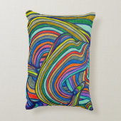 はっきりした縞で飾ります アクセントクッション (裏面(縦))