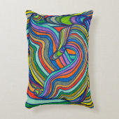 はっきりした縞で飾ります アクセントクッション (正面(垂直))