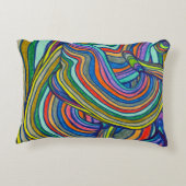 はっきりした縞で飾ります アクセントクッション (裏面)