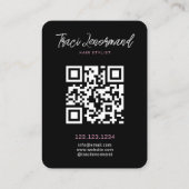 はっきりした美容師ソーシャルメディアレイアウト 名刺 (裏面)