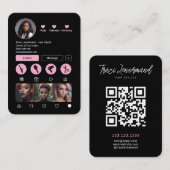 はっきりした美容師ソーシャルメディアレイアウト 名刺 (正面/裏面)