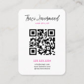 はっきりした美容師ソーシャルメディアレイアウト 名刺 (裏面)