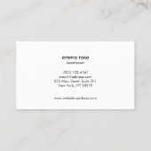 はっきりした美容師金ゴールドブラックストライプシザーズ 名刺 (裏面)