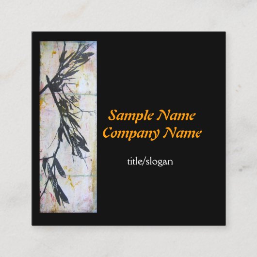 はっきりした自然アートカスタムデザイン名刺 スクエア名刺 (正面)