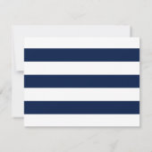 はっきりした航海のテーマネイビストライプーRSVP 出欠カード (裏面)