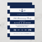 はっきりした航海のテーマパーティの招待状 招待状 (正面/裏面)