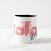 はっきりした色ガ文字デザインード ツートーンマグカップ (中央)