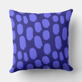 はっきりした色彩の鮮やかスポット – 紺色に電気青 クッション (裏面)