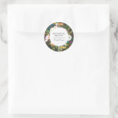 はっきりした色彩の鮮やかフローラ |黒 |製品ビジネス ラウンドシール (バッグ)