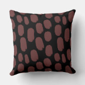 はっきりした色彩の鮮やか点 – 黒い茶色 クッション (裏面)