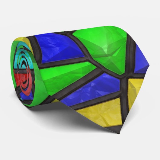 はっきりした色数々の大理石モザイク不規則な形 ネクタイ (ロール)