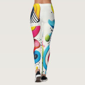 はっきりした色数々の抽象芸術 レギンス (裏面)