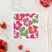 はっきりした花模様数々の色の スタンダードカクテルナプキン (インサイチュ)