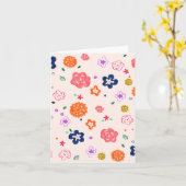 はっきりした花 カード (黄色い花)