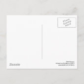 はっきりした花 – 白黒 ポストカード (裏面)