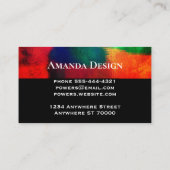 はっきりした芸術的モダンカラフル抽象芸術 名刺 (裏面)