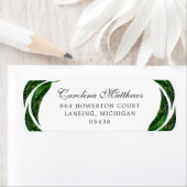 はっきりした葉住所 シール |濃い緑 (インサイチュ)