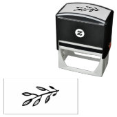 はっきりした葉黒葉自墨付きゴム印 セルフインキングスタンプ (インサイチュ)