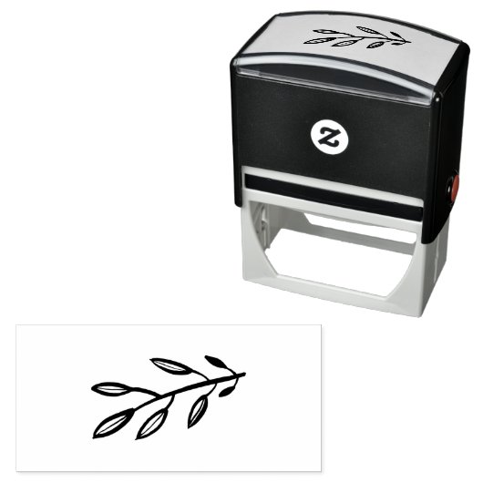 はっきりした葉黒葉自墨付きゴム印 セルフインキングスタンプ (インサイチュ)