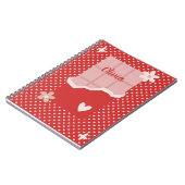 はっきりした赤いハートラブデザイン – 完璧なカスタムGi ノートブック (左側)