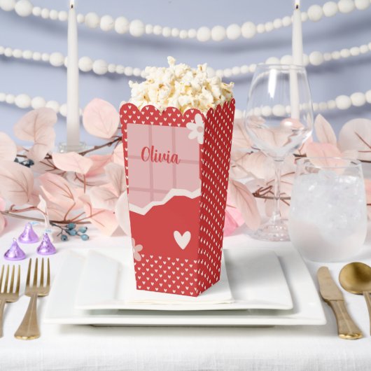 はっきりした赤いハートラブデザイン – 完璧なカスタムGi フェイバーボックス (ウェディング)