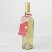 はっきりした赤いハートラブデザイン – 完璧なカスタムGi ボトルネックタグ (アングル)