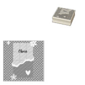 はっきりした赤いハートラブデザイン – 完璧なカスタムGi ラバースタンプ (押印)