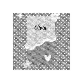 はっきりした赤いハートラブデザイン – 完璧なカスタムGi ラバースタンプ