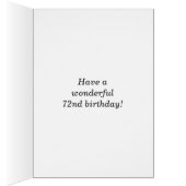 はっきりした赤、フェイク金ゴールド72番目の誕生日(名刺あり) (内側 (右))