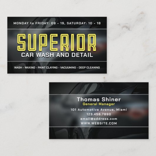 はっきりした車のスタイル 名刺 (正面/裏面)