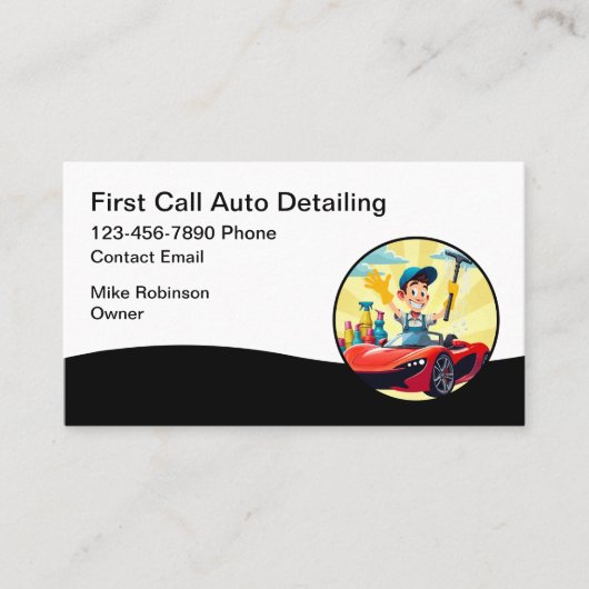 はっきりした車の名刺 名刺 (正面)