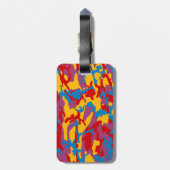 はっきりした迷彩柄パターン ラゲッジタグ (裏面縦)