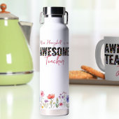 はっきりした野素晴らし花の文字フローラ縁どカスタム ウォーターボトル
