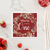 はっきりした野素朴花フローラベビー誕生日 スタンダードカクテルナプキン (インサイチュ)