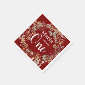 はっきりした野素朴花フローラベビー誕生日 スタンダードカクテルナプキン (角)