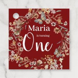 はっきりした野素朴花フローラベビー誕生日 フェイバータグ