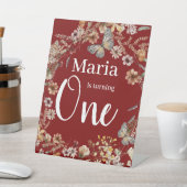 はっきりした野素朴花フローラベビー誕生日 台座サイン (インサイチュ)