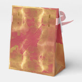 はっきりした金ゴールドエレガントピンクマゼンタカスタムウェディング フェイバーボックス (裏面サイド)