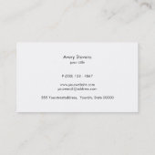 はっきりした金ゴールドカラーストライプのターコイズシモダンック 名刺 (裏面)