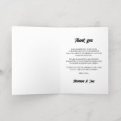 はっきりした金ゴールドス結婚クリプトの写真コラージュ 箔グリーティングカード (内側レイダウン)