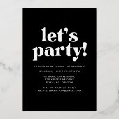 はっきりした金ゴールドタイポグラフィ写真卒業会 箔招待状 (裏面)