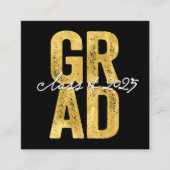 はっきりした金ゴールド卒業スタイリッシュ大学基金 エンクロージャーカード (正面)