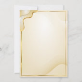 はっきりした金ゴールド大学の卒業スタイリッシュ開始 招待状 (裏面)