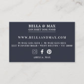 はっきりした金ゴールド犬の骨パターン 名刺 (裏面)