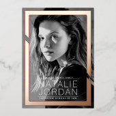 はっきりした金ゴールド目盛り箔招待状 箔招待状 (正面)