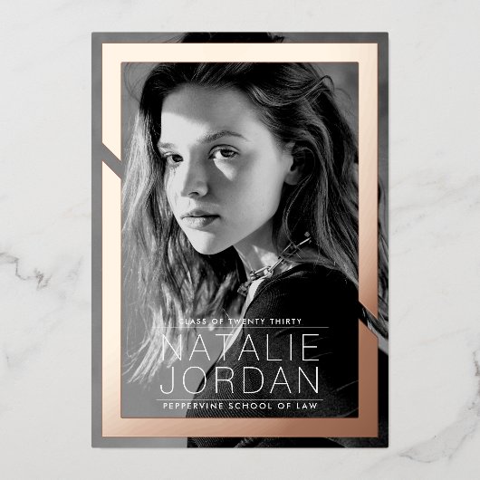 はっきりした金ゴールド目盛り箔招待状 箔招待状 (正面)