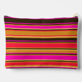 はっきりした金ゴールド、赤、マゼンタパウチストライプのー アクセサリーポーチ (裏面)
