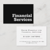 はっきりした金融サー澄んビスデザイン 名刺 (正面/裏面)