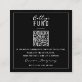 はっきりした銀スタイリッシュ卒業大学基金 エンクロージャーカード (裏面)