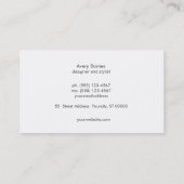 はっきりした銀モダン及びライトグレー幾何デザイン 名刺 (裏面)